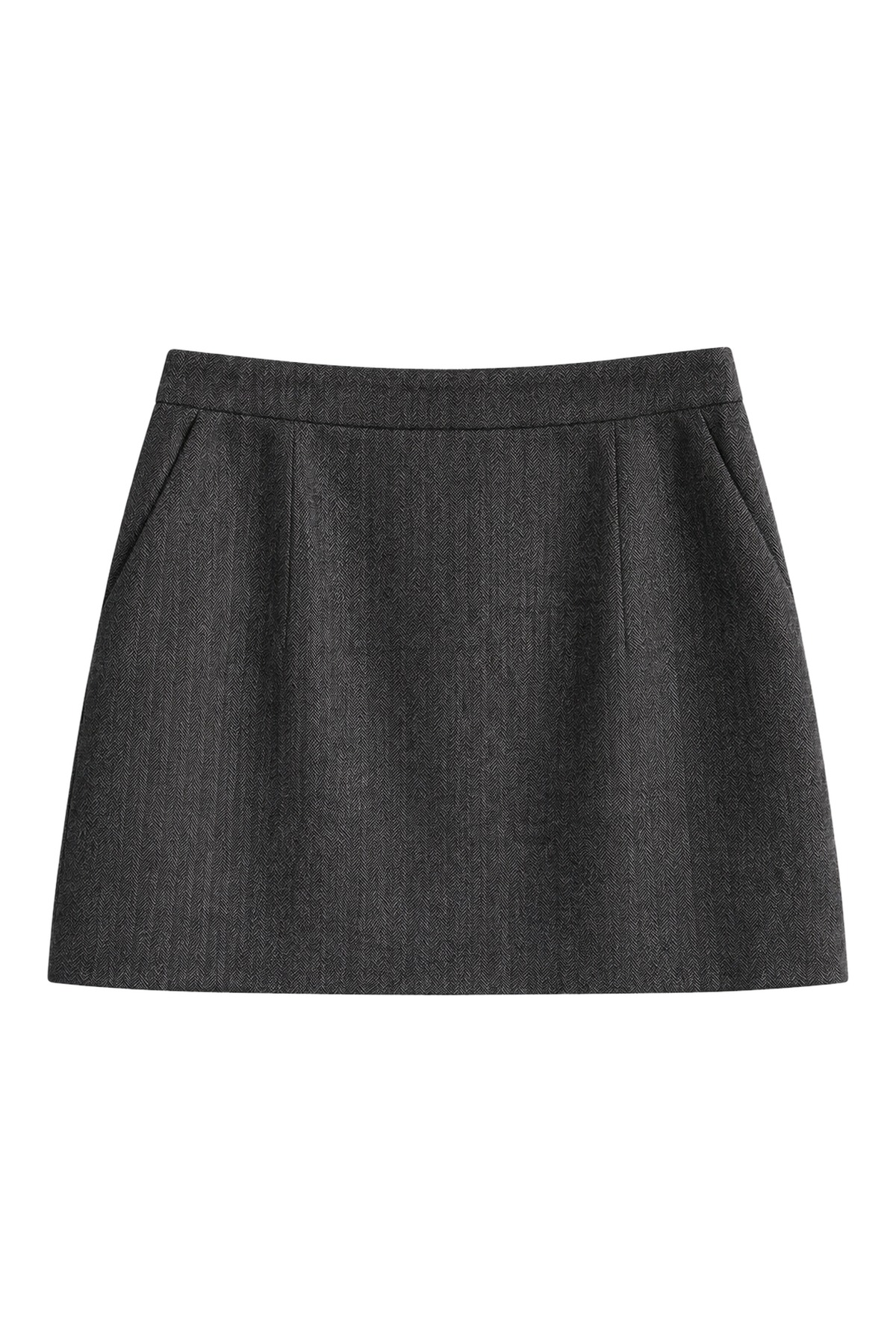 Mila Gri Mini Etek