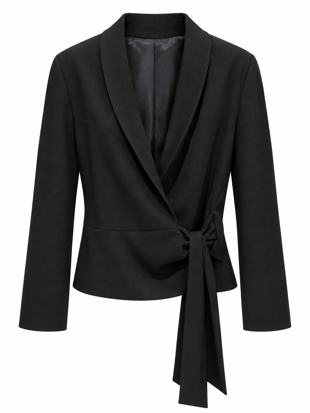 Sabina Siyah Bağlama Detaylı Blazer Ceket