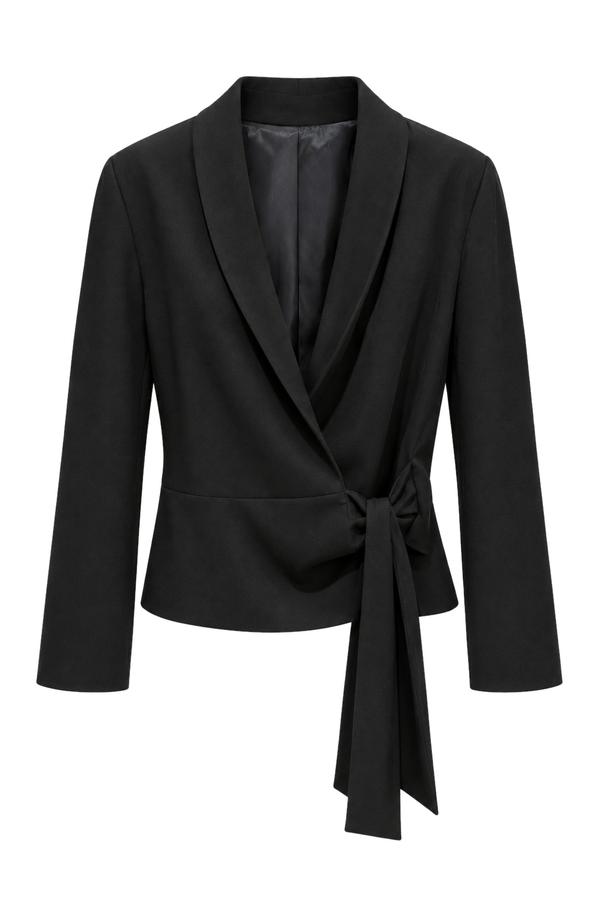 Sabina Siyah Bağlama Detaylı Blazer Ceket