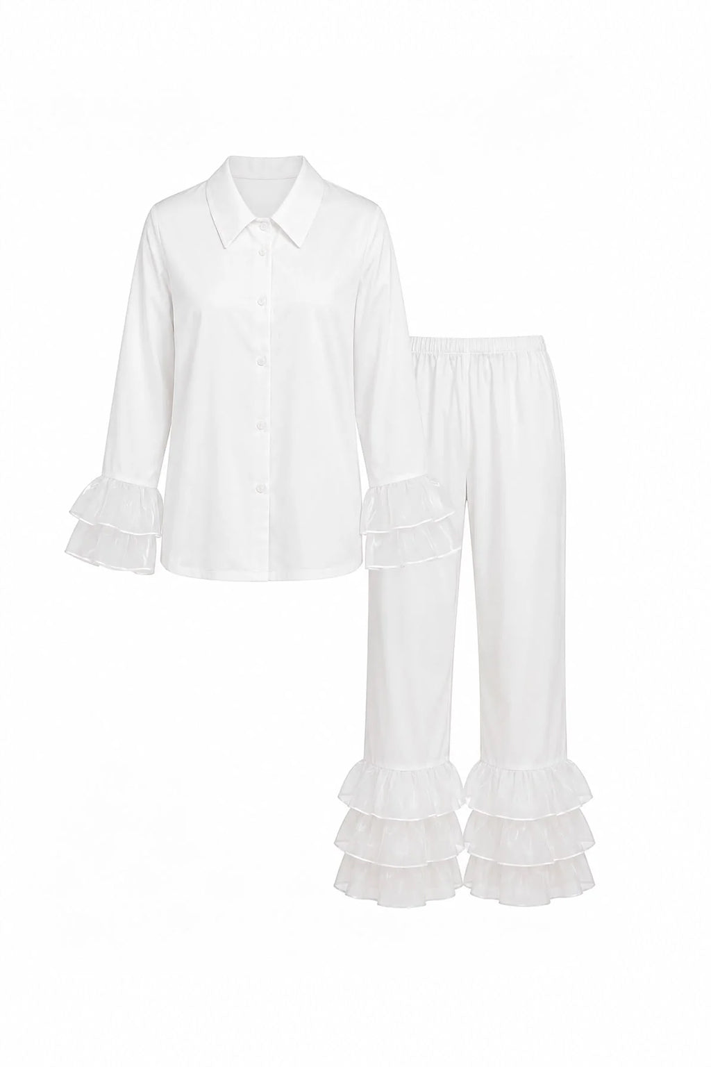 Lunaria Organza Volanlı Pijama Takımı