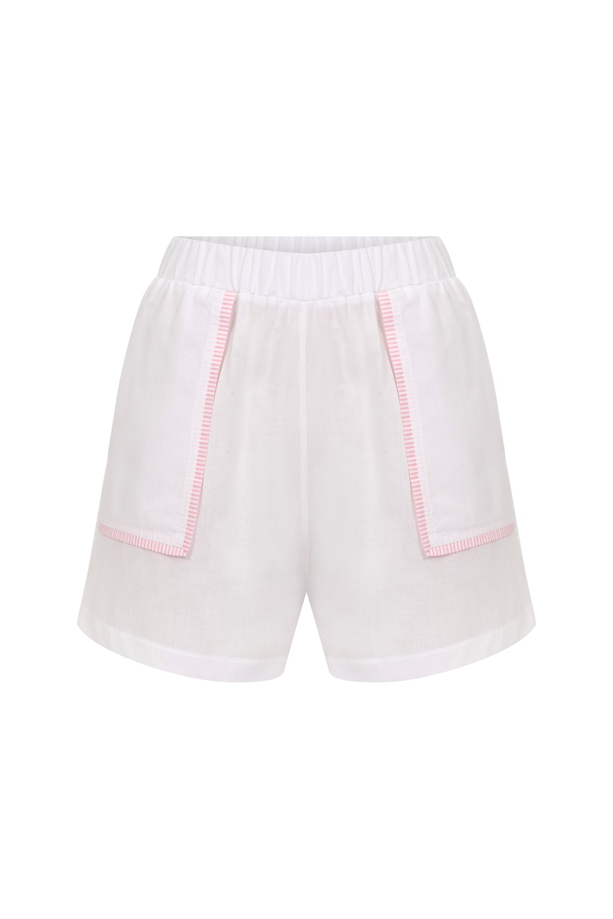 Loulou Şortlu Kimono Pijama Set Beyaz