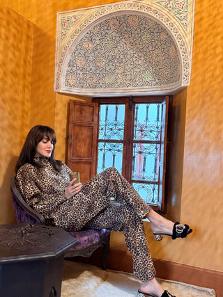 JULIETTE LEOPAR DESEN PAMUKLU PİJAMA SET