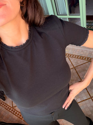 ISABELLE VATKALI DANTEL DETAYLI TSHIRT