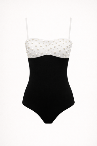 İnci İşlemeli Straplez Mayo