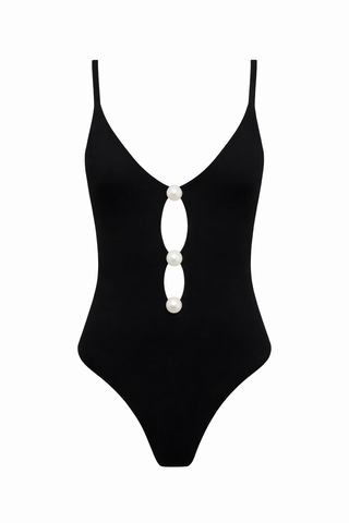 İncili Cutout Mayo Siyah