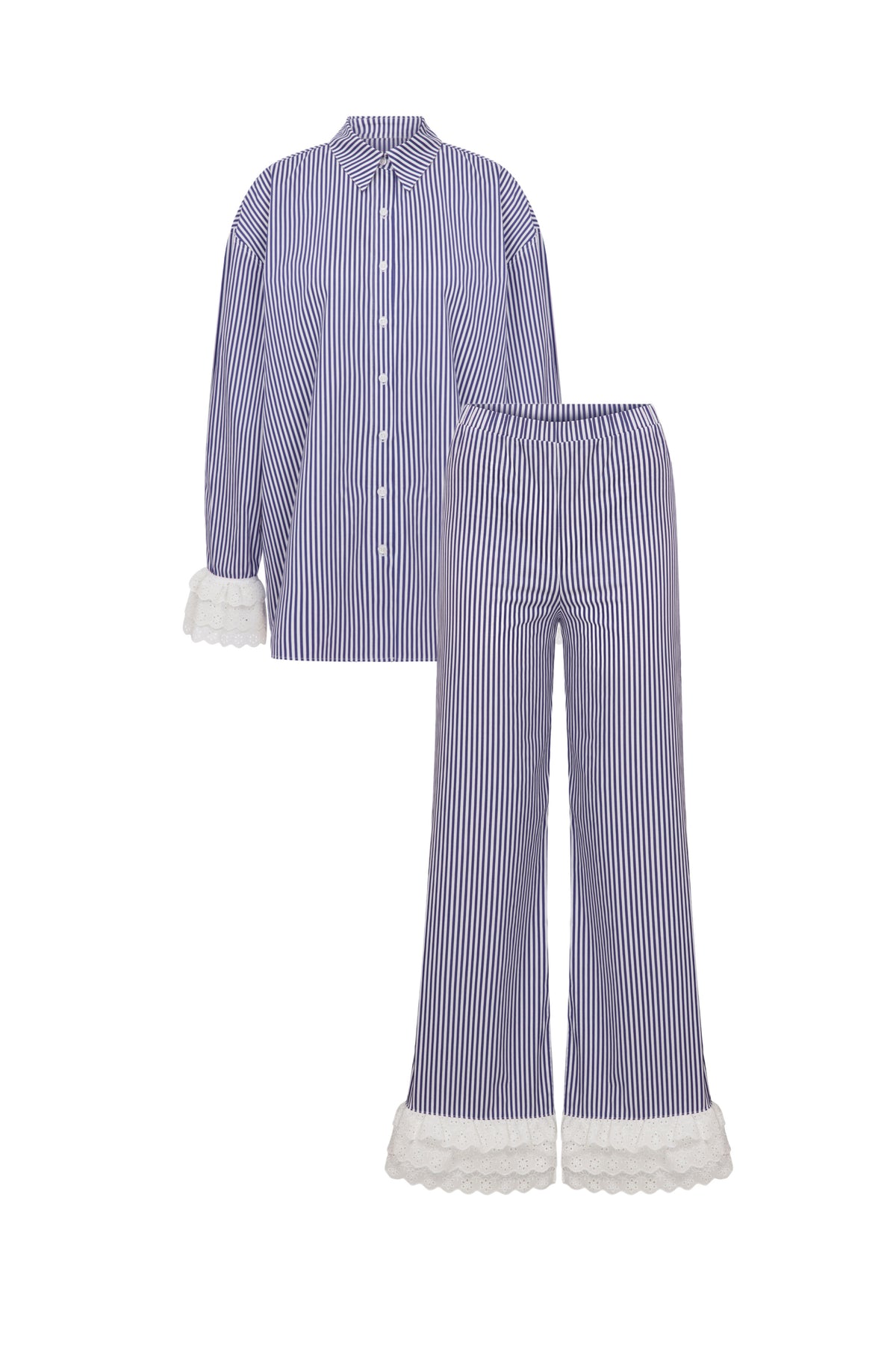 Contessa Çizgili Pamuklu Pijama Set