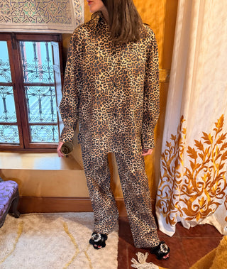 JULIETTE LEOPAR DESEN PAMUKLU PİJAMA SET