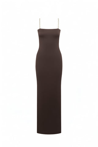 İnci Askı Straplez Elbise