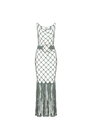 MAKROME YEŞİL ELBİSE