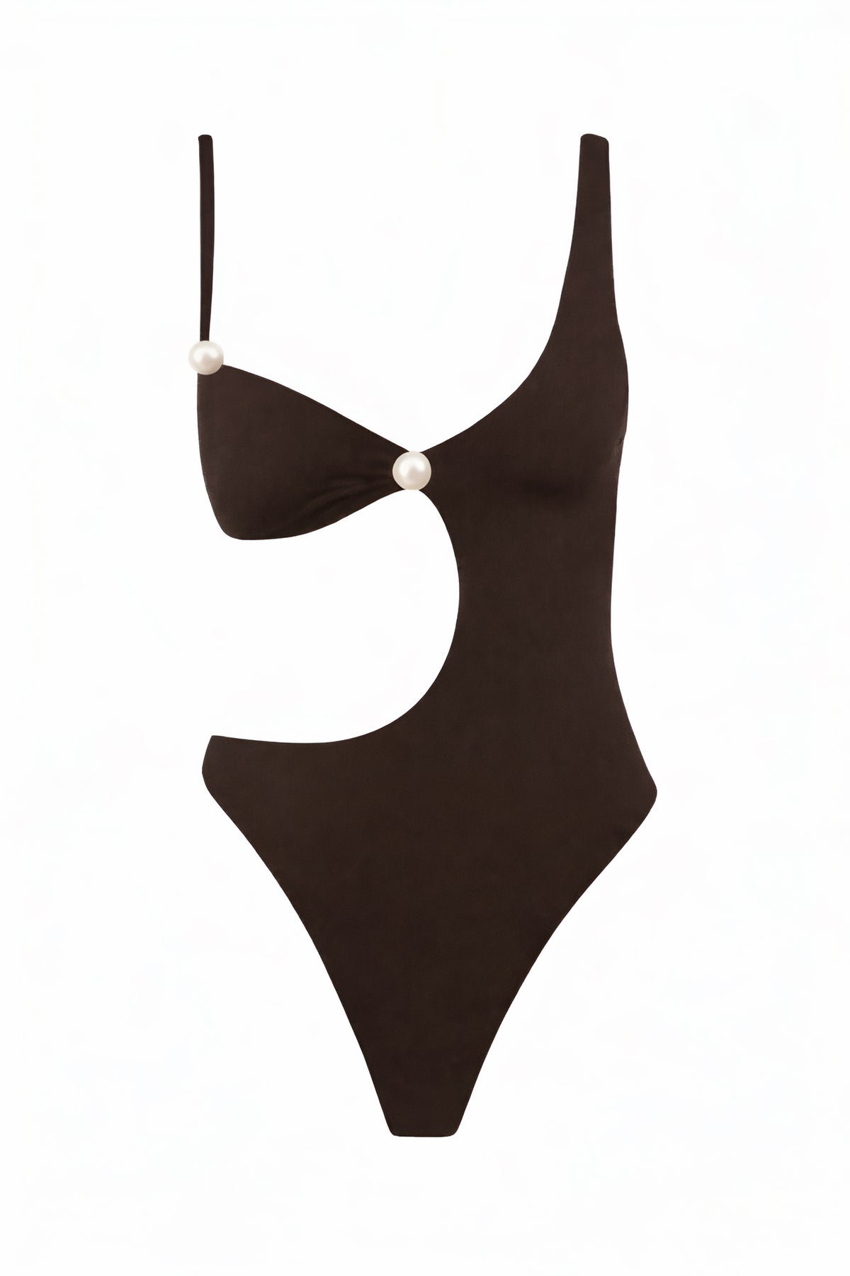 İncili Cordelia Cutout Mayo Kahve