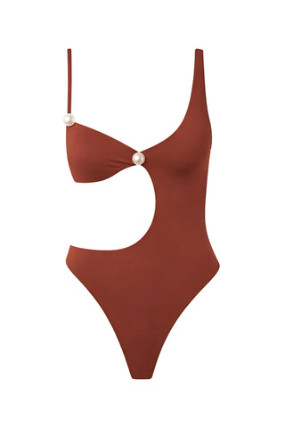 İncili Cordelia Cutout Mayo Kiremit