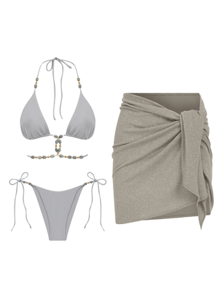 Labradorit Bikini & Vizon Pareo Set