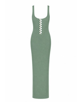 İncili Be Happy Elbise Su Yeşili